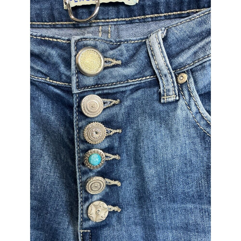 Original Vintage Hand Crafted Place Du Jour Denim Jeans Size 38 European - Picture 3 of 8